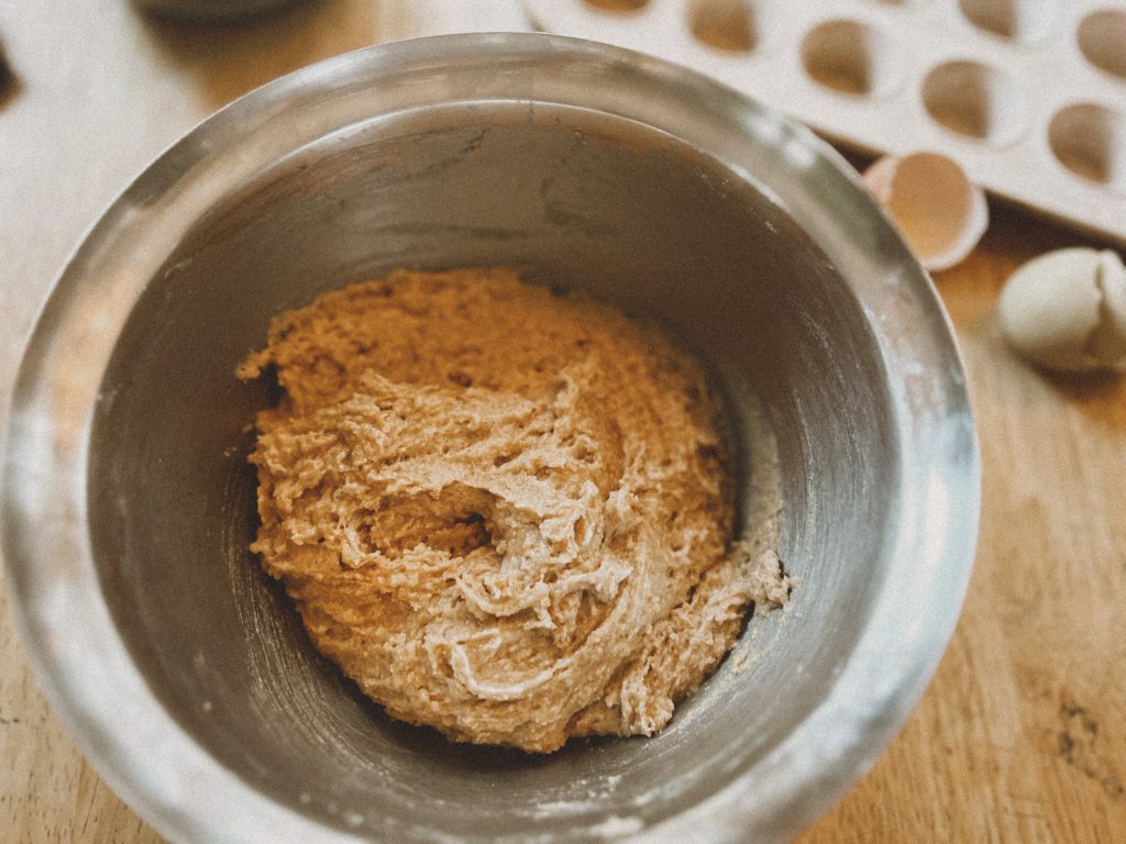 batter for sourdough muffins