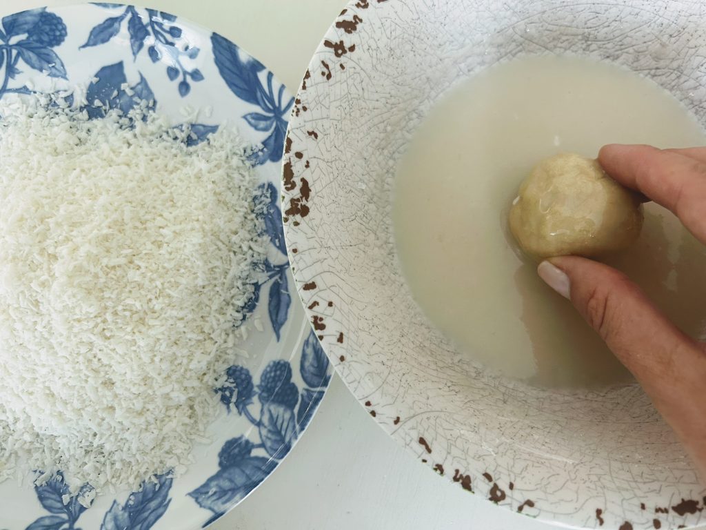 glazing of sourdough balls
