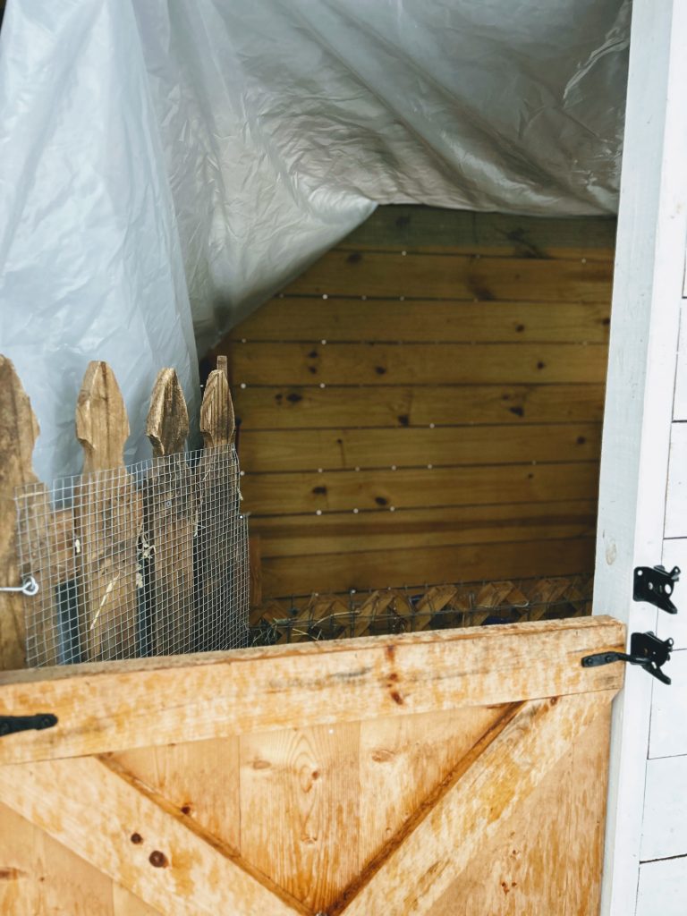 Inside of a chicken house