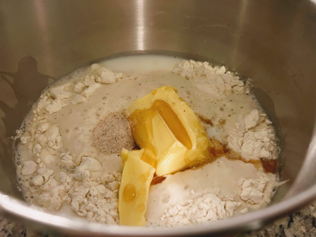 ingredients in mixing bowl